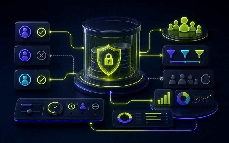 Consent signals, protected first-party data, audience duration, exclusions and aggregate reporting controls